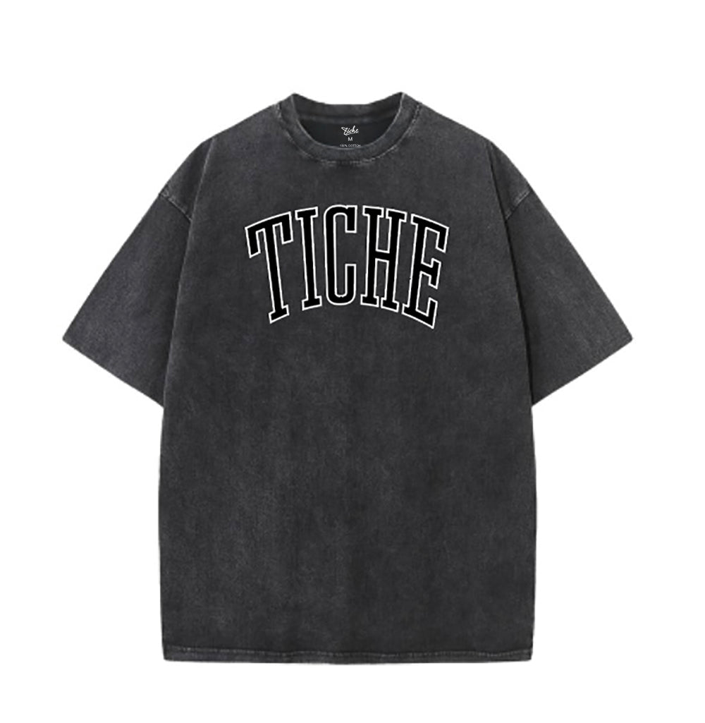 Varsity Tee - Washed Black