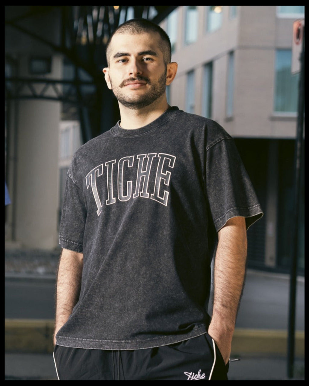 Varsity Tee - Washed Black