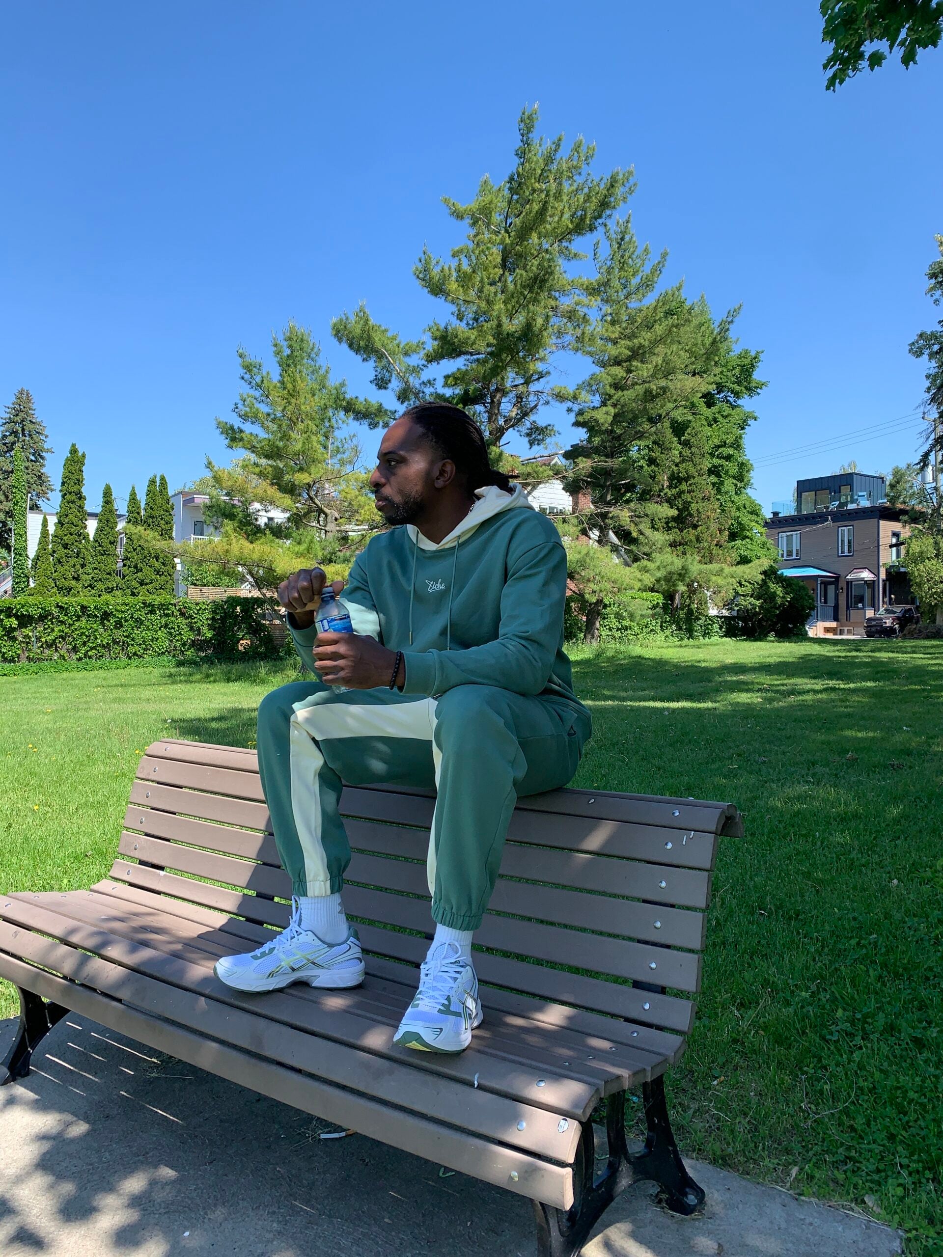 Two Tone Hoodie - Deep Mint