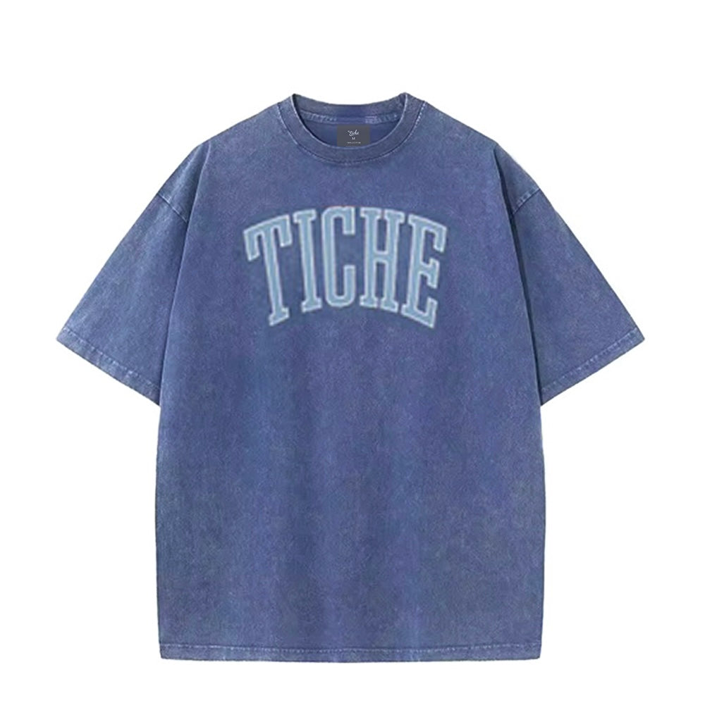 Varsity Tee - Washed Baby Blue